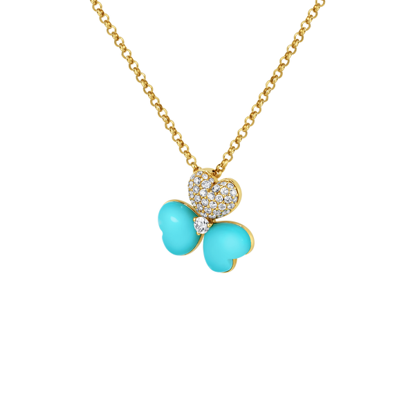 Flower of Eternity Turquoise Pendant