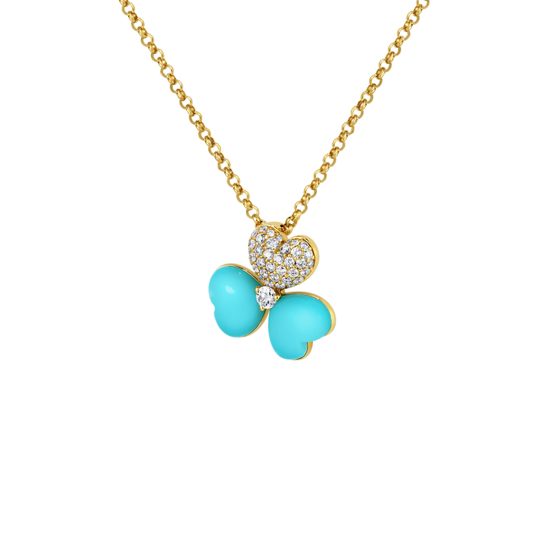 Flower of Eternity Turquoise Pendant
