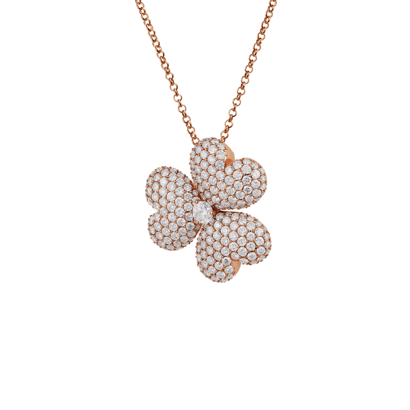 Flower of Eternity Rose Gold Large Pendant