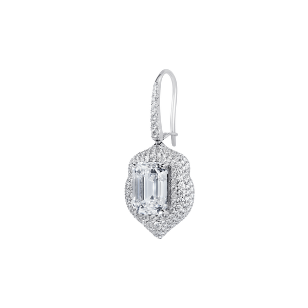 Mouawad Haven White Gold Emerald-Cut Diamond Earrings​