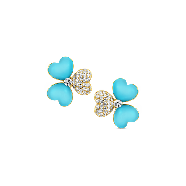 Flower of Eternity Turquoise Earrings
