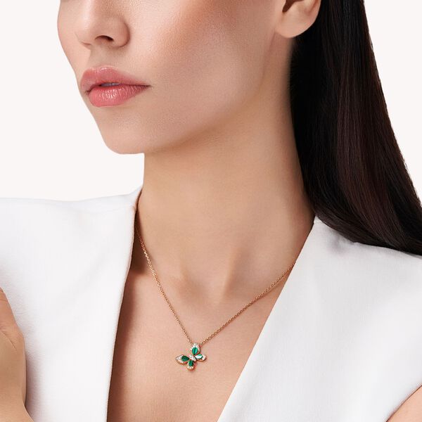 Wings of Wonder Malachite Pendant