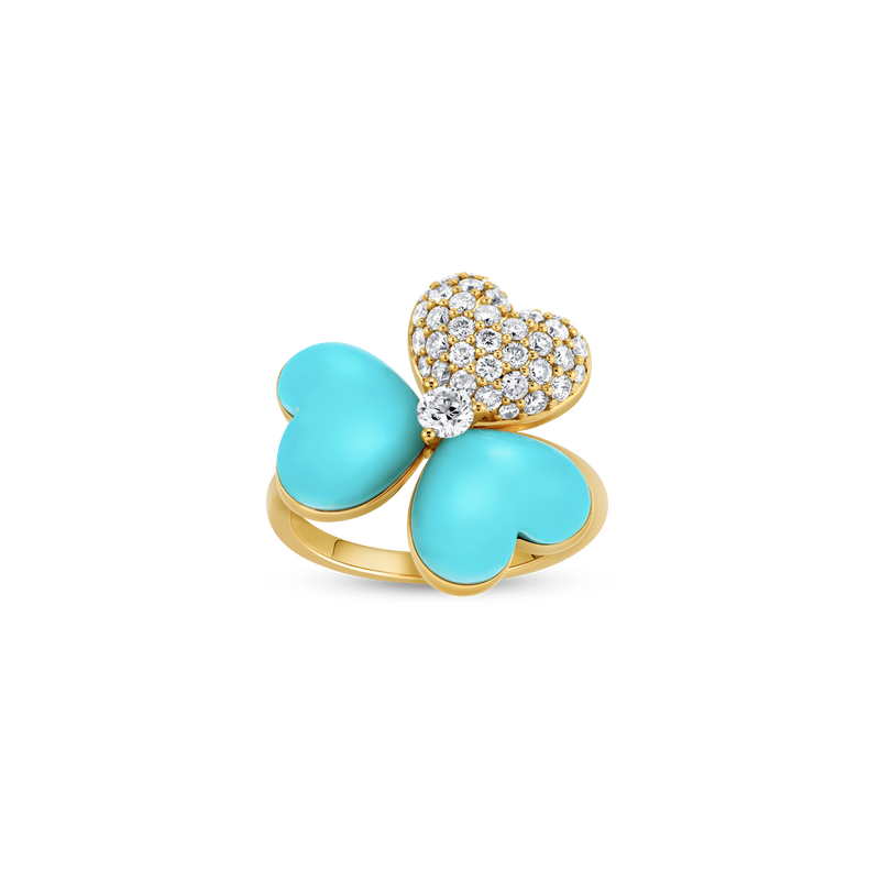 Flower of Eternity Turquoise Ring 21mm