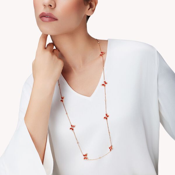 Wings of Wonder Red Agate Sautoir