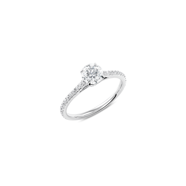 Unity Round Brilliant Pavé Engagement Ring