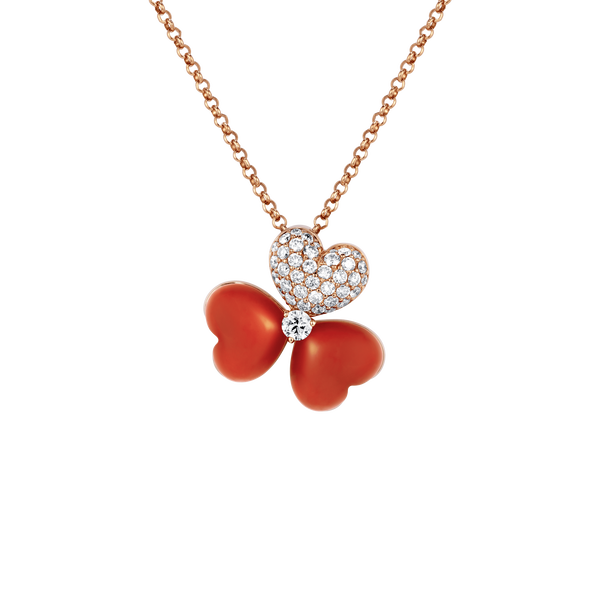Flower of Eternity Red Agate Large Pendant
