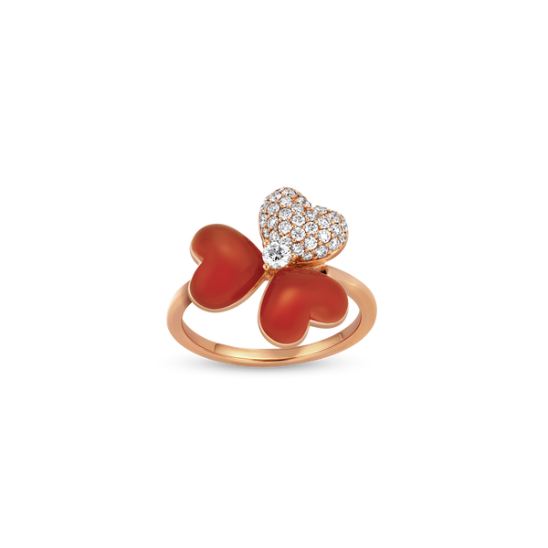Flower of Eternity Red Agate Ring 16mm