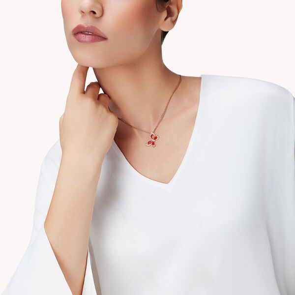 Wings of Wonder Red Agate Large Pendant