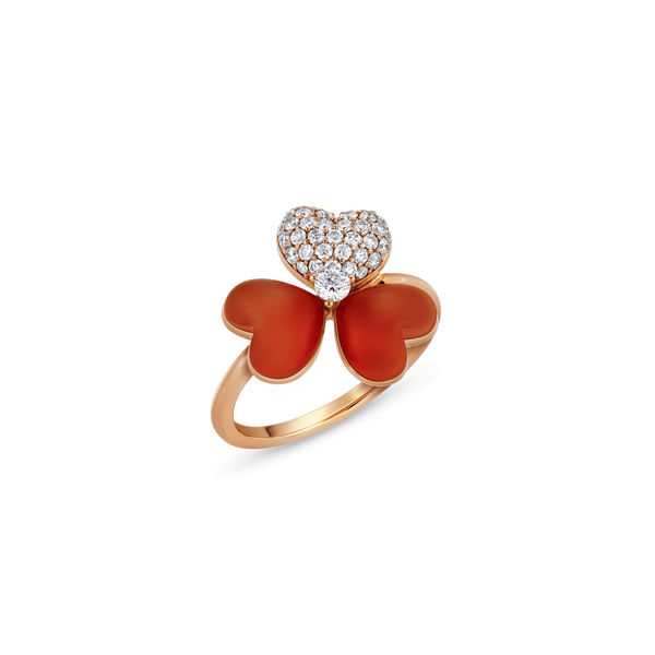 Flower of Eternity Red Agate Ring 16mm