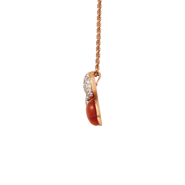 Flower of Eternity Red Agate Large Pendant