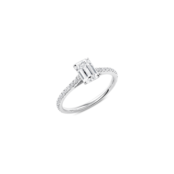 Unity Emerald-Cut Pavé Engagement Ring