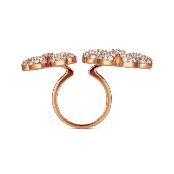 Flower of Eternity Rose Gold Double Ring