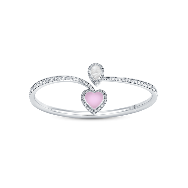 Venus Mother of Pearl & Pink Heart Bangle
