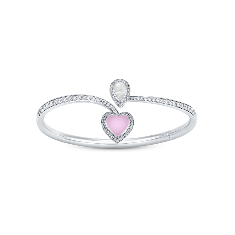 Venus Mother of Pearl & Pink Heart Bangle