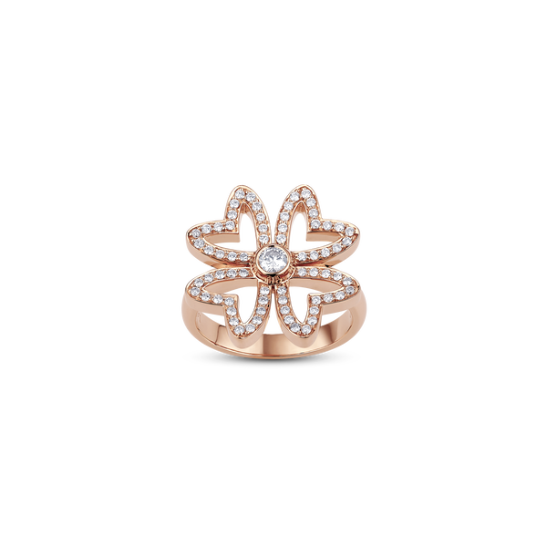 Love M Ring with four M motifs