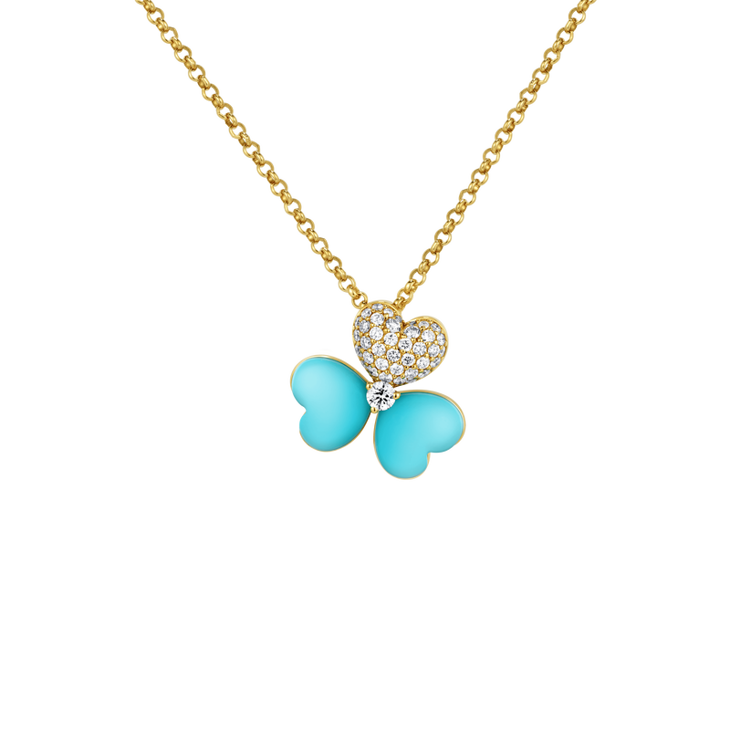 Flower of Eternity Turquoise Pendant
