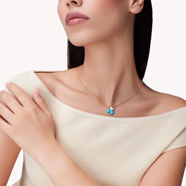 Flower of Eternity Turquoise Pendant