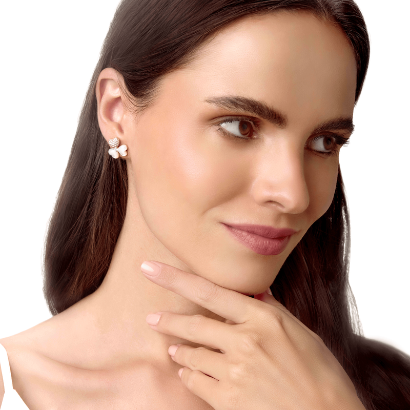 Flower of Eternity Mother of Pearl Earrings
