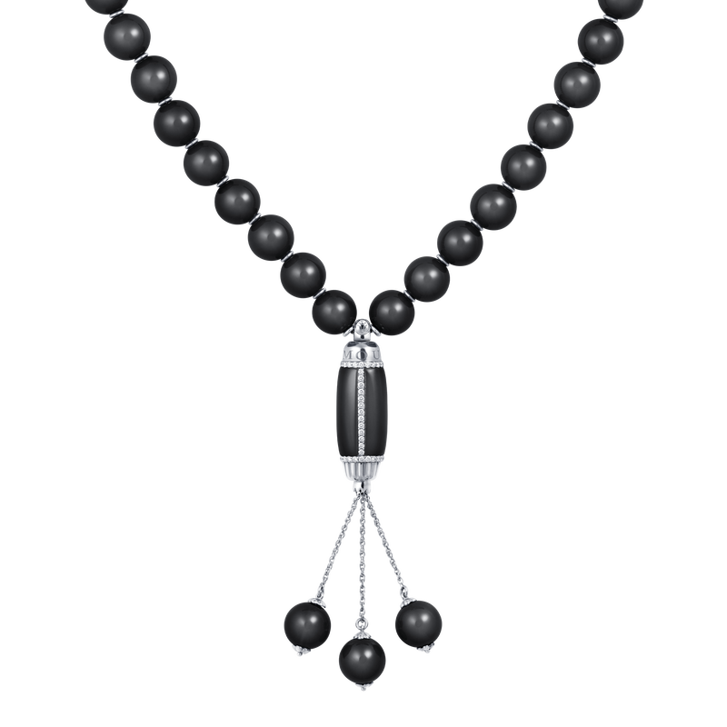 Grande Ellipse Prayer Beads in Black Onyx