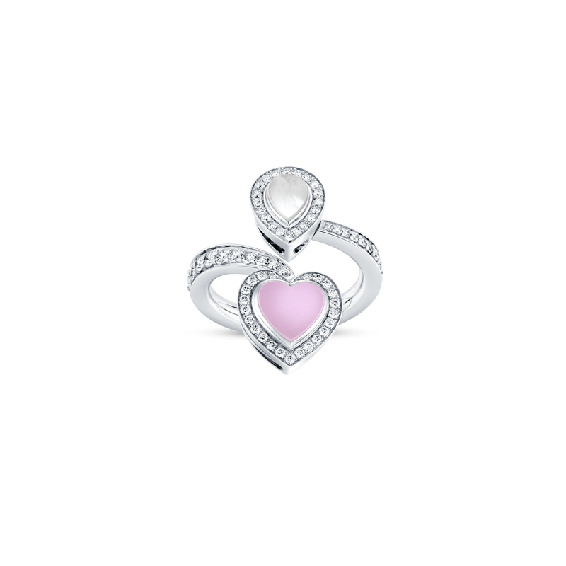 Venus Mother of Pearl & Pink Heart Ring