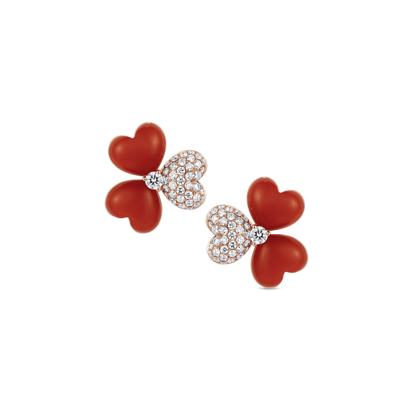 Flower of Eternity Red Agate Earrings