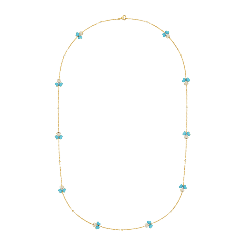 Flower of Eternity Turquoise Sautoir