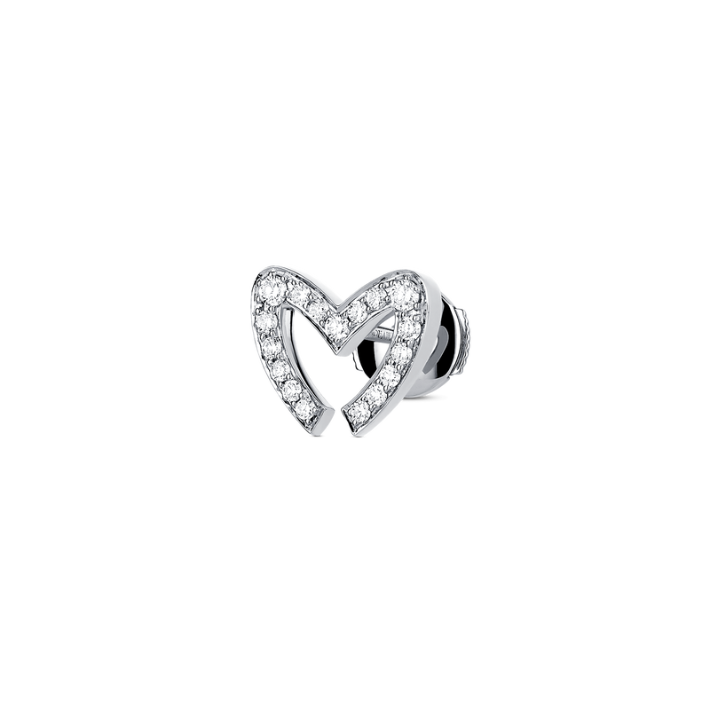 Love M Earrings with single M motif