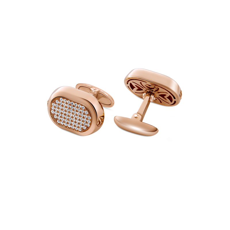 Grande Ellipse Cufflinks in Diamond