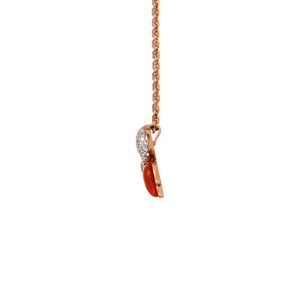 Flower of Eternity Red Agate Pendant