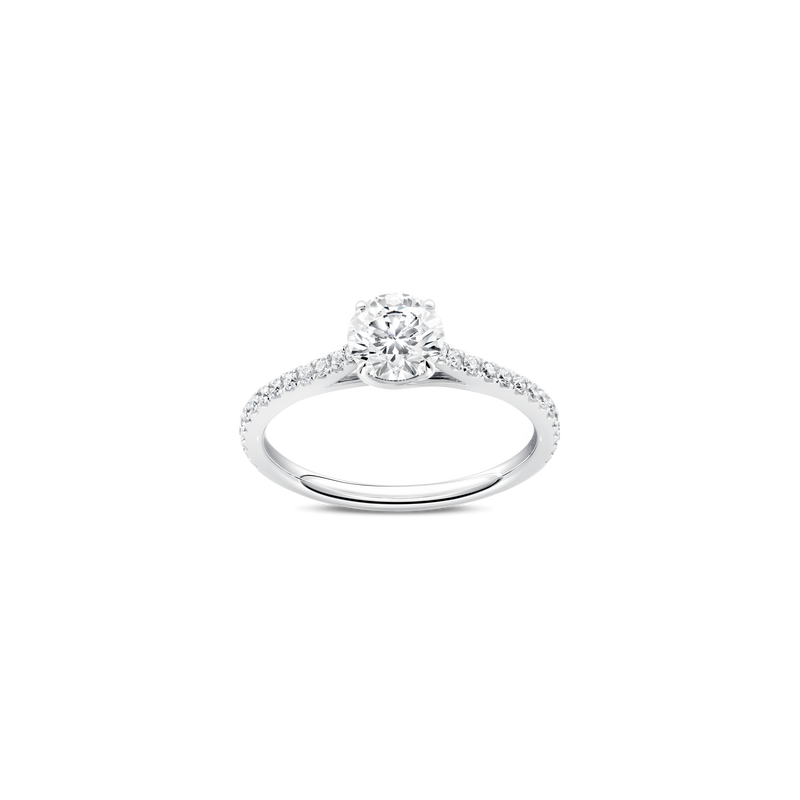 Unity Round Brilliant Pavé Engagement Ring
