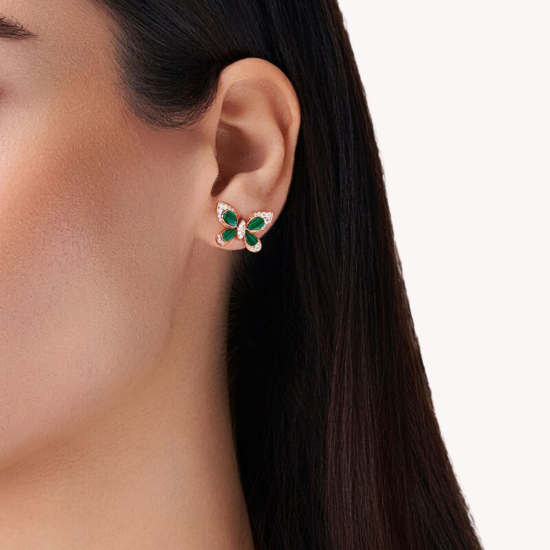 Wings of Wonder Malachite Earrings