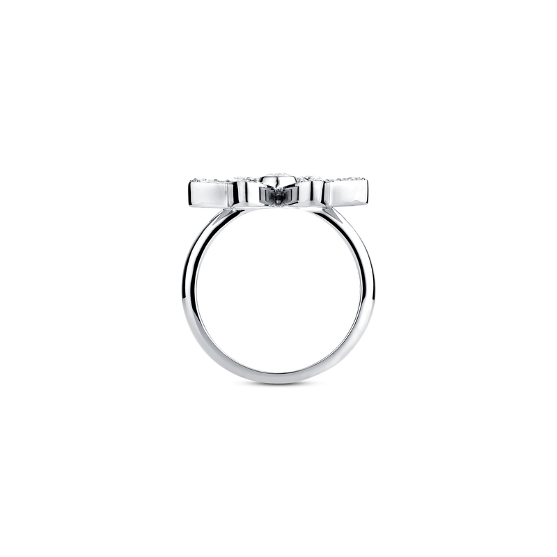 Love M Ring with four M motifs
