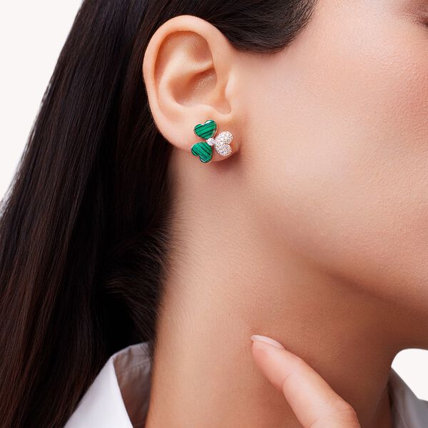 Flower of Eternity Malachite Earrings