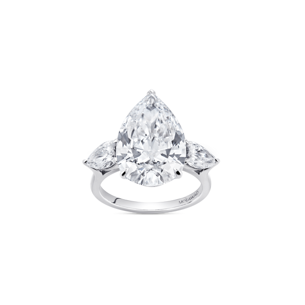 Three-Stone Internally Flawless Diamond Engagement Ring