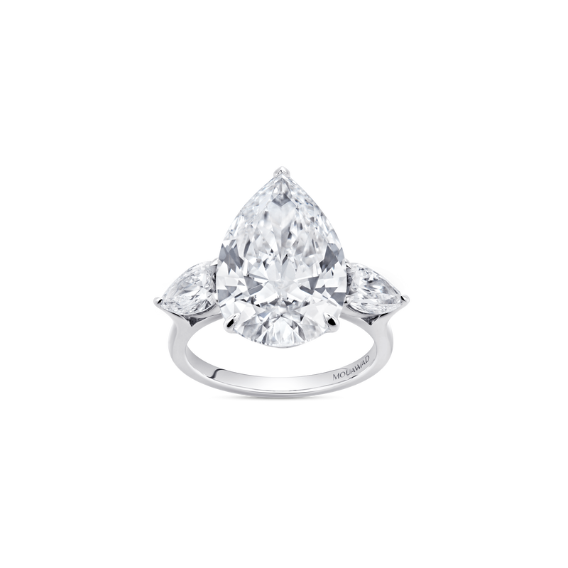 Three-Stone Internally Flawless Diamond Engagement Ring