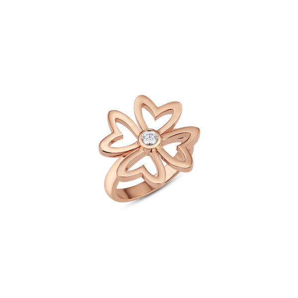 Love M Ring with four M motifs