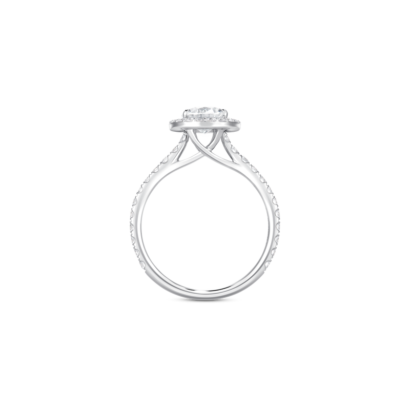 Unity Pear-Cut Diamond Micropavé Halo Engagement Ring