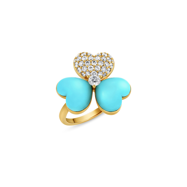 Flower of Eternity Turquoise Ring 21mm