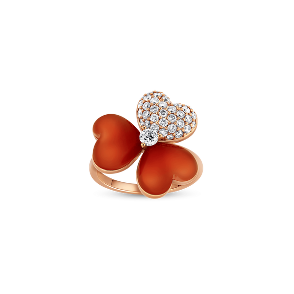 Flower of Eternity Red Agate Ring 21mm