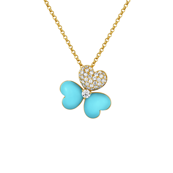 Flower of Eternity Turquoise Large Pendant