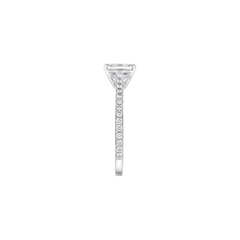 Unity Emerald-Cut Pavé Engagement Ring