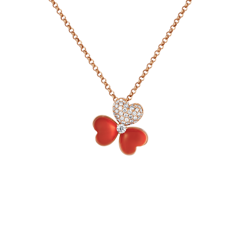 Flower of Eternity Red Agate Pendant