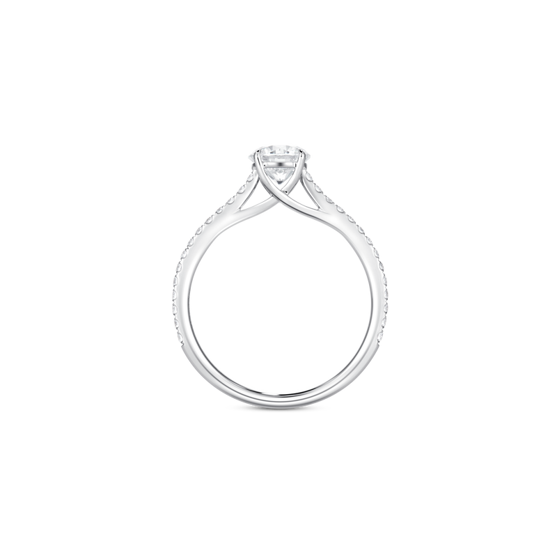 Unity Round Brilliant Pavé Engagement Ring