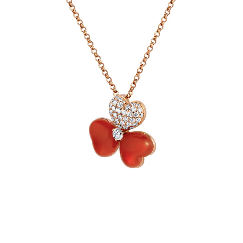 Flower of Eternity Red Agate Large Pendant