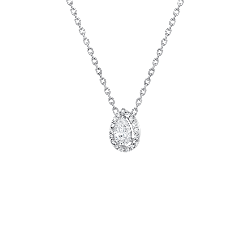 Diamond Essentials Unity Pear Halo Pendant
