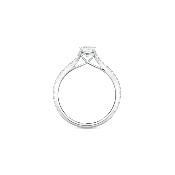 Unity Emerald-Cut Pavé Engagement Ring