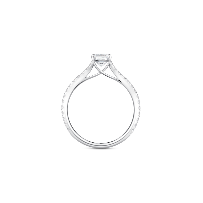 Unity Emerald-Cut Pavé Engagement Ring