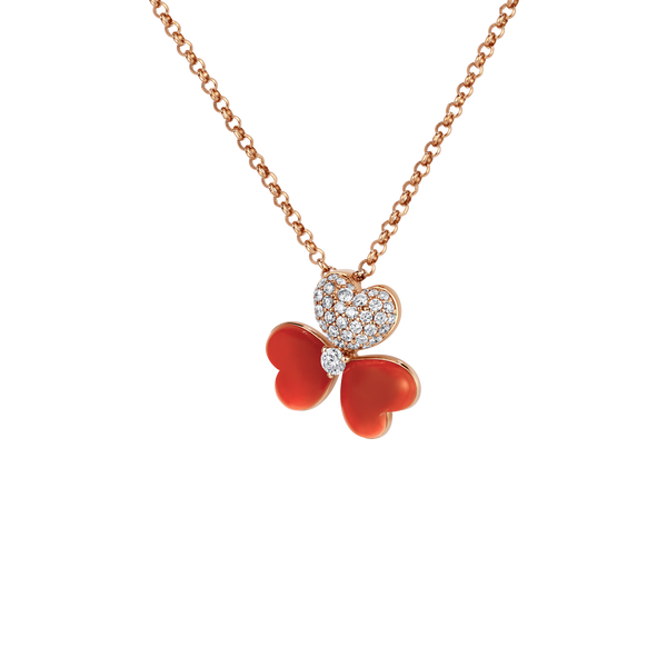 Flower of Eternity Red Agate Pendant