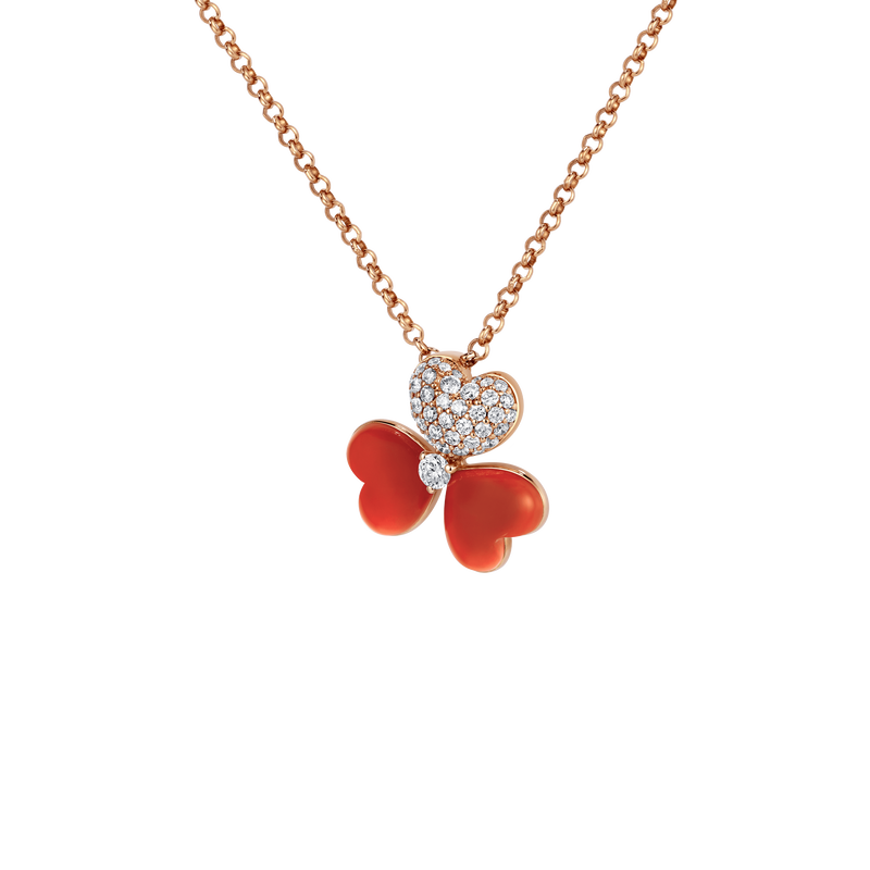 Flower of Eternity Red Agate Pendant