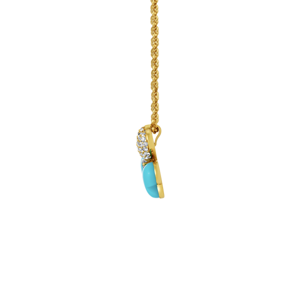Flower of Eternity Turquoise Pendant